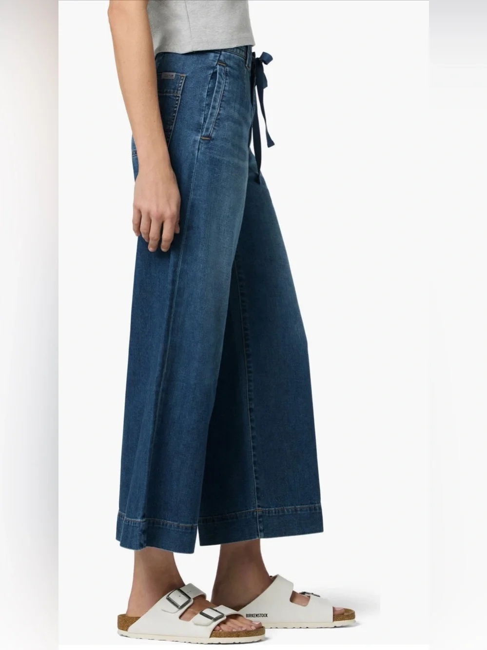 Joe’s Tie Fromt Ankle Wide Jeans